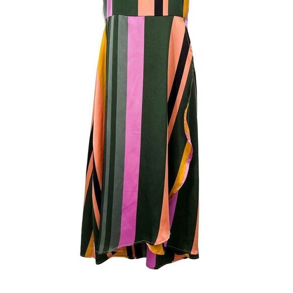 Lost + Wander Anthro Evereve Pandora Striped Rainbow Sleeveless Midi Dress - Picture 6 of 9